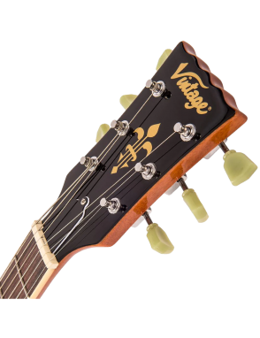Vintage® VS6 Guitarra Eléctrica SG Color: Caoba Natural