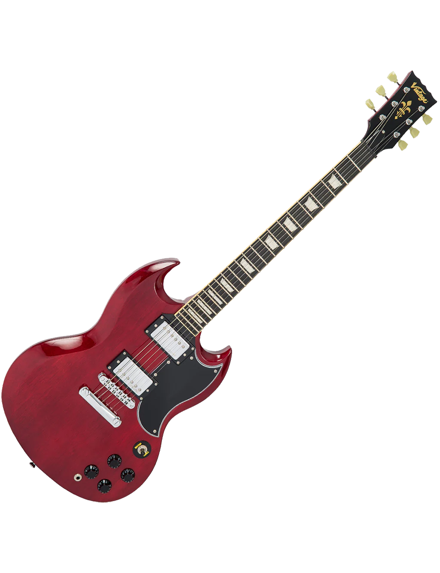 Vintage® VS6 Guitarra Eléctrica SG Color: Cherry Red