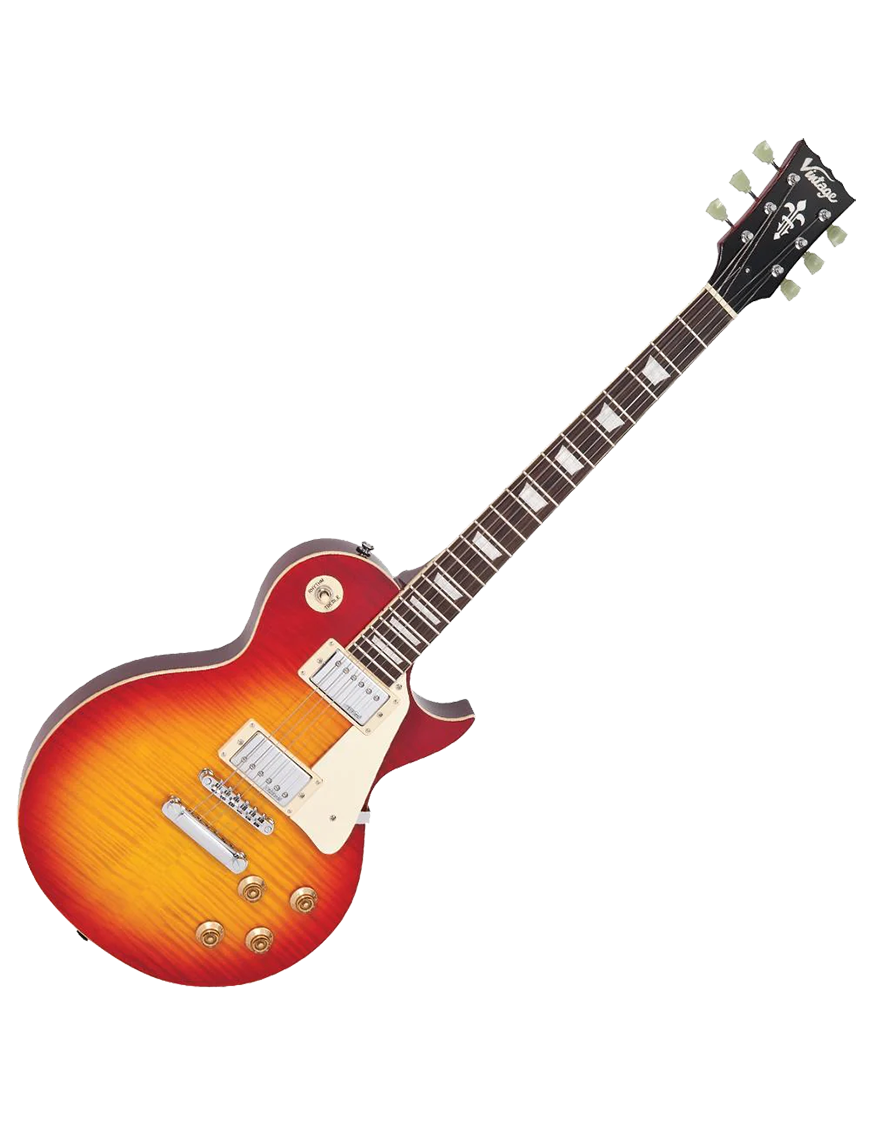 Vintage® V100 Guitarra Eléctrica Les Paul® Color: Cherry Sunburst