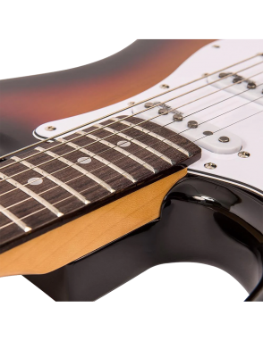 Vintage® LV6 Guitarra Eléctrica Zurdo Tremolo Strat® Color: Sunburst