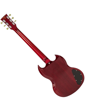 Vintage® LVS6 Guitarra Eléctrica Zurdo SG Color: Cherry Red