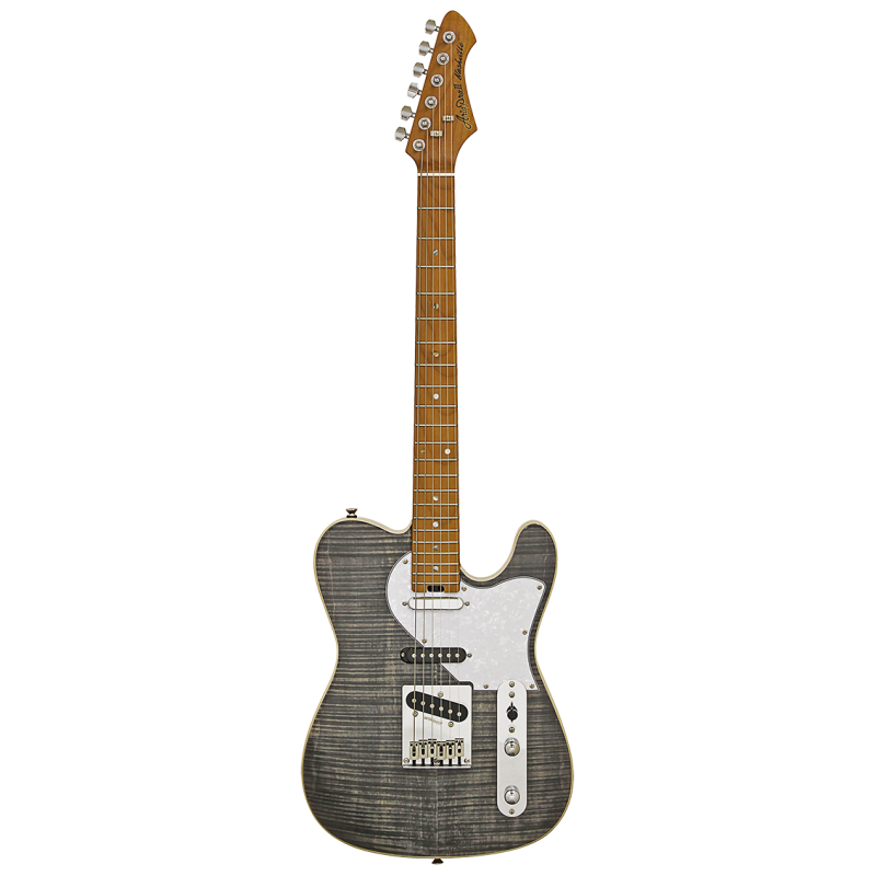 Aria® 615-MK2 Guitarra Eléctrica Nashville Telecaster® Style Flamed Color: Black Diamond