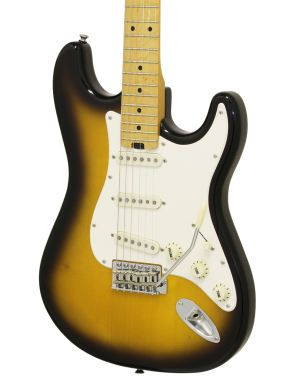 Aria® STG-57 Guitarra Eléctrica SSS Tremolo Stratocaster® Style Color: 2 Tone Sunburst