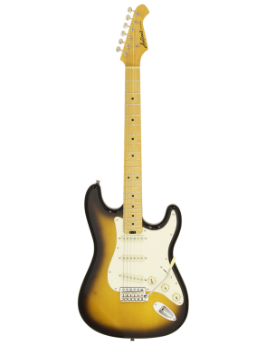 Aria® STG-57 Guitarra Eléctrica SSS Tremolo Stratocaster® Style | Color: 2 Tone Sunburst