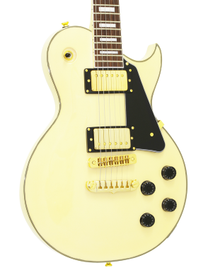 Aria® PE-350CST Guitarra Eléctrica Les Paul® Style Color: Aged White