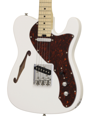 Aria® TEG-TL Guitarra Eléctrica Semi-Hollow Telecaster® Style  Color: White