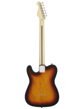 Aria® TEG-TL Guitarra Eléctrica Semi-Hollow Telecaster® Style  Color: 3 Tone Sunburst