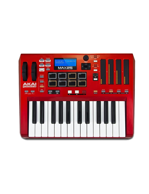 AKAI® MAX25 Controlador MIDI 25 Teclas 8 Pads