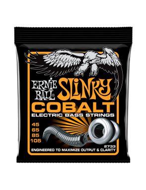 Ernie Ball® 2733 45-105 Cobalt Slinky® Cuerdas Bajo Eléctrico 4 Cuerdas Hybrid
