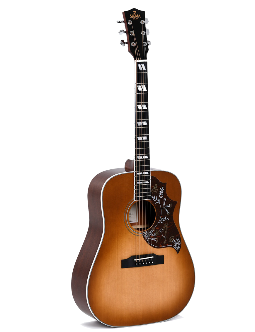 Sigma® DM-SG5 Guitarra Electroacústica Dreadnought Fishman® Funda | Color: Heritage Cherry Sunburst