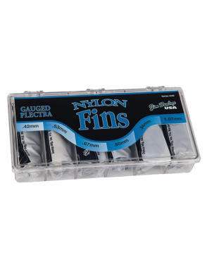 Dunlop® 4440 Uñetas Nylon Fins 444 Calibres: .42, .53, .67, 80, .94, 1.07 mm | Dispensador: 216 Unidades