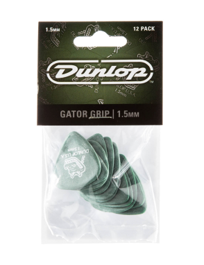 Dunlop® 417 Uñetas Gator Grip® Standard Calibre: 1.50 mm | Color: Verde Oliva Bolsa: 12 Unidades