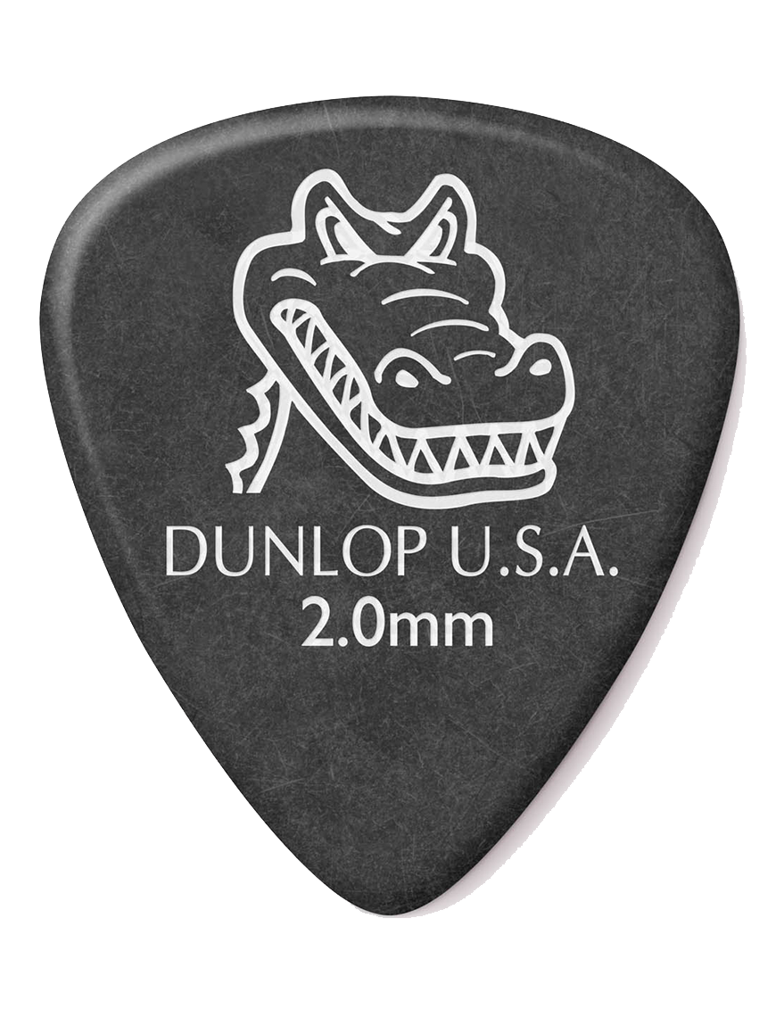 Dunlop® 417 Uñetas Gator Grip® Standard Calibre: 2.00 mm |Color: Negro Bolsa: 72 Unidades