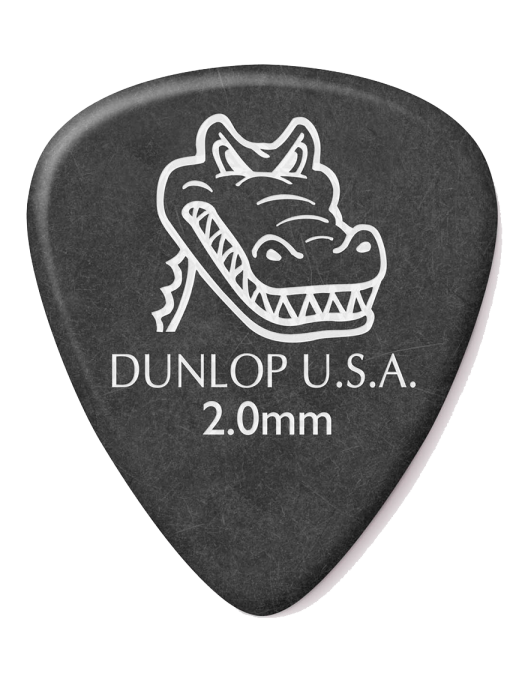 Dunlop® 417 Uñetas Gator Grip® Standard Calibre: 2.00 mm |Color: Negro Bolsa: 72 Unidades