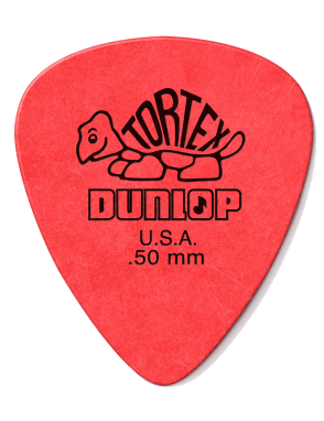 Dunlop® 418 Uñetas Tortex® Standard Calibre: .50 mm | Color: Rojo Bolsa: 12 Unidades