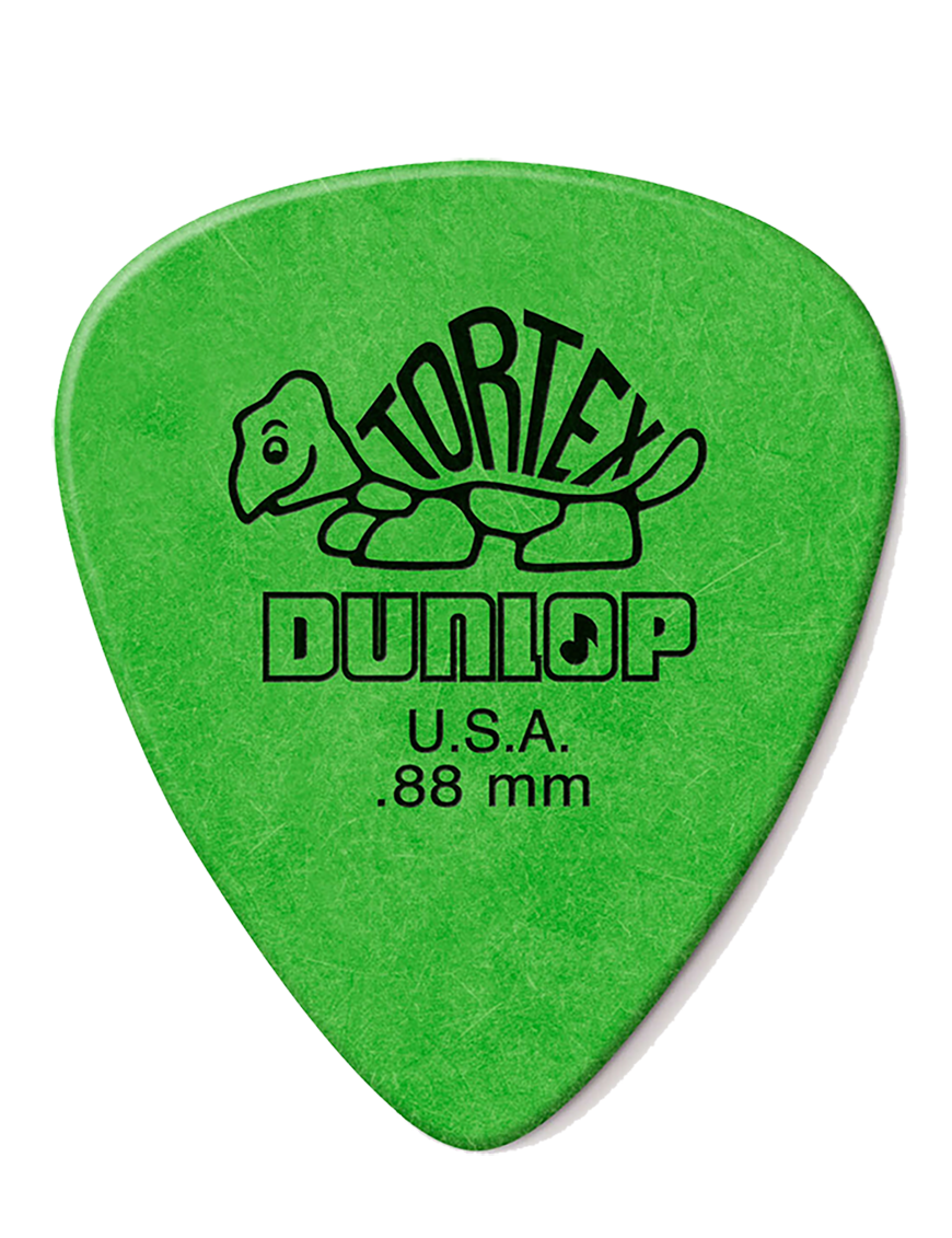 Dunlop® 418 Uñetas Tortex® Standard Calibre: .88 mm | Color: Verde Bolsa: 72 Unidades