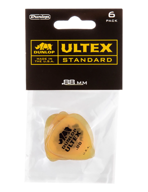 Dunlop® 421 Uñetas Ultex® Standard Calibre: 0.88 mm | Color: Amarillo Bolsa: 6 Unidades