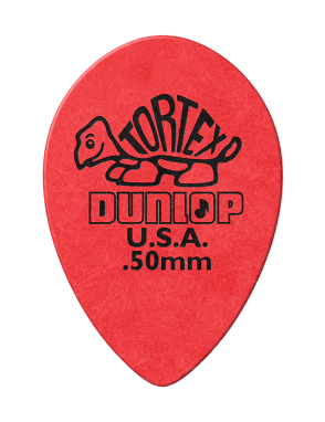 Dunlop® 423 Tortex® Small TearDrop Uñetas Calibre: .50 mm Color: Rojo Bolsa: 36 Unidades