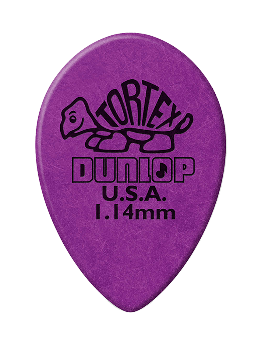 Dunlop® 423 Tortex® Small TearDrop Uñetas Calibre: 1.14 mm | Color: Morado Bolsa: 36 Unidades