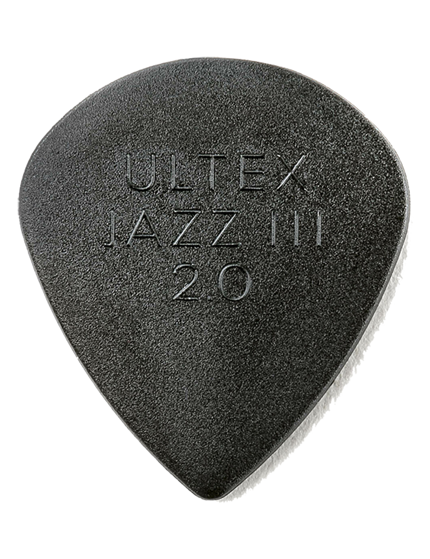 Dunlop® 427 Uñetas Ultex® JAZZ III Calibre: 2.00 mm Color: Negro Bolsa: 6 Unidades