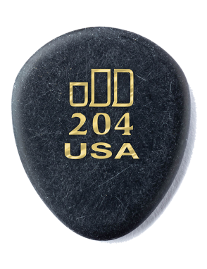 Dunlop® 477 Uñetas Jazztone™ 204 Punta Redonda | Color: Negro Bolsa: 6 Unidades
