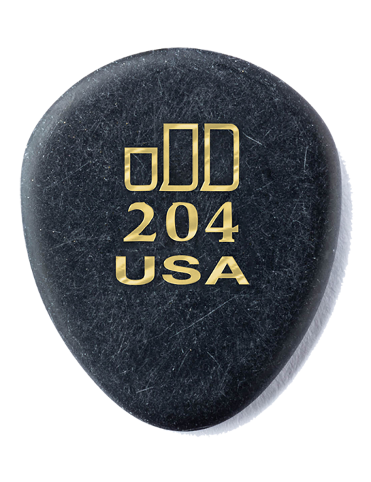 Dunlop® 477 Uñetas Jazztone™ 204 Punta Redonda | Color: Negro Bolsa: 6 Unidades