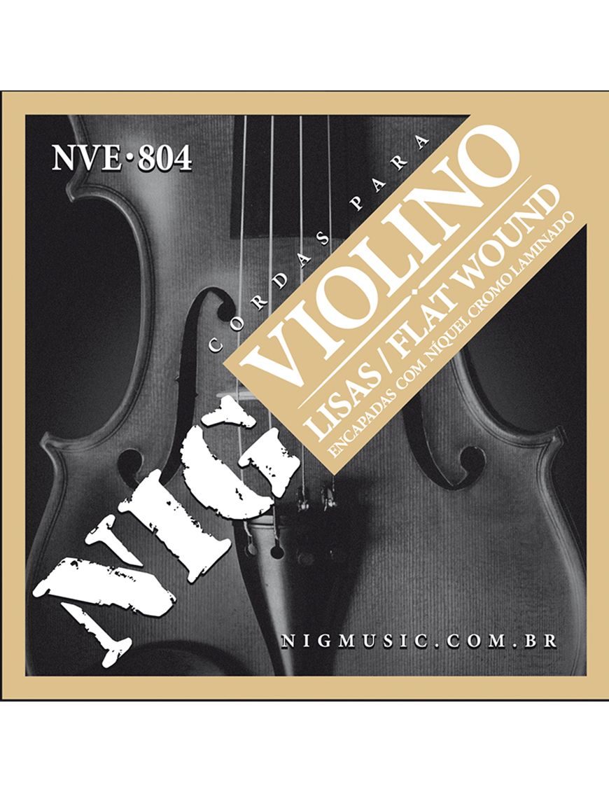 NIG® NVE804 Cuerdas Violín 4/4 Flat Níquel Cromo