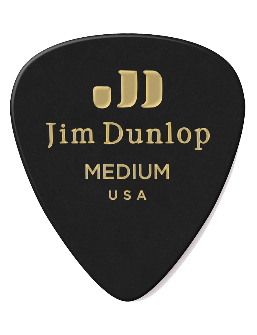 Dunlop® 483 Uñetas Celuloide Jim Dunlop® Calibre: Medium | Color: Negro Bolsa: 72 Unidades