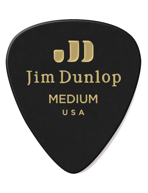 Dunlop® 483 Uñetas Celuloide Jim Dunlop® Calibre: Medium | Color: Negro Bolsa: 72 Unidades