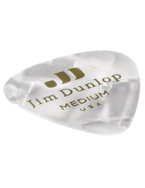 Dunlop® 483 Uñetas Celuloide Jim Dunlop® Calibre: Medium | Color: Blanco Perlado Bolsa: 72 Unidades