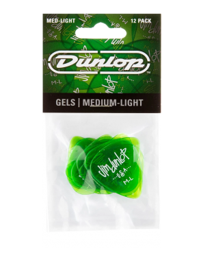Dunlop® 486 Uñetas Gels™ Jim Dunlop® Calibre: Medium Light Color: Verde Bolsa: 12 Unidades