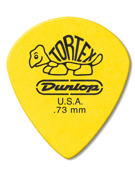 Dunlop® 498 Tortex® Uñetas Jazz III XL Calibre: .73 mm | Color: Amarillo Bolsa: 12 Unidades