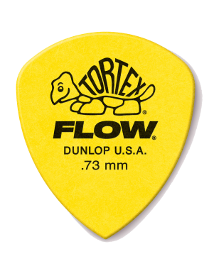 Dunlop® 558 Tortex® Flow® Uñetas Calibre: .73 mm | Color: Amarillo Bolsa: 12 Unidades