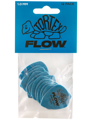 Dunlop® 558 Tortex® Flow® Uñetas Calibre: 1.00 mm | Color: Azul Bolsa: 12 Unidades