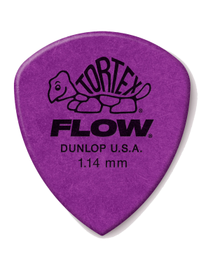 Dunlop® 558 Tortex® Flow® Uñetas Calibre: 1.14 | Color: Morado Bolsa: 12 Unidades