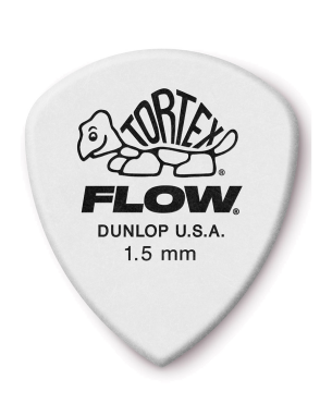 Dunlop® 558 Tortex® Flow® Uñetas Calibre: 1.50 mm | Color: Blanco Bolsa: 12 Unidades