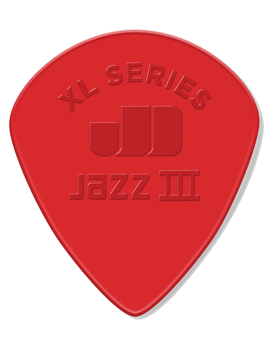 Dunlop® 47 Uñetas Nylon Jazz III XL | Color: Rojo Bolsa: 6 Unidades