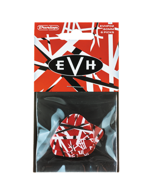 Dunlop® EVH® FRANKENSTEIN Uñetas Max-Grip® Calibre: .60 mm | Color: Rojo Bolsa: 6 Unidades