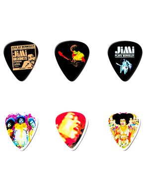 Dunlop® Jimi Hendrix™ Uñetas Bold as Love Calibre: Médium | Portauñetas: 12 Unidades
