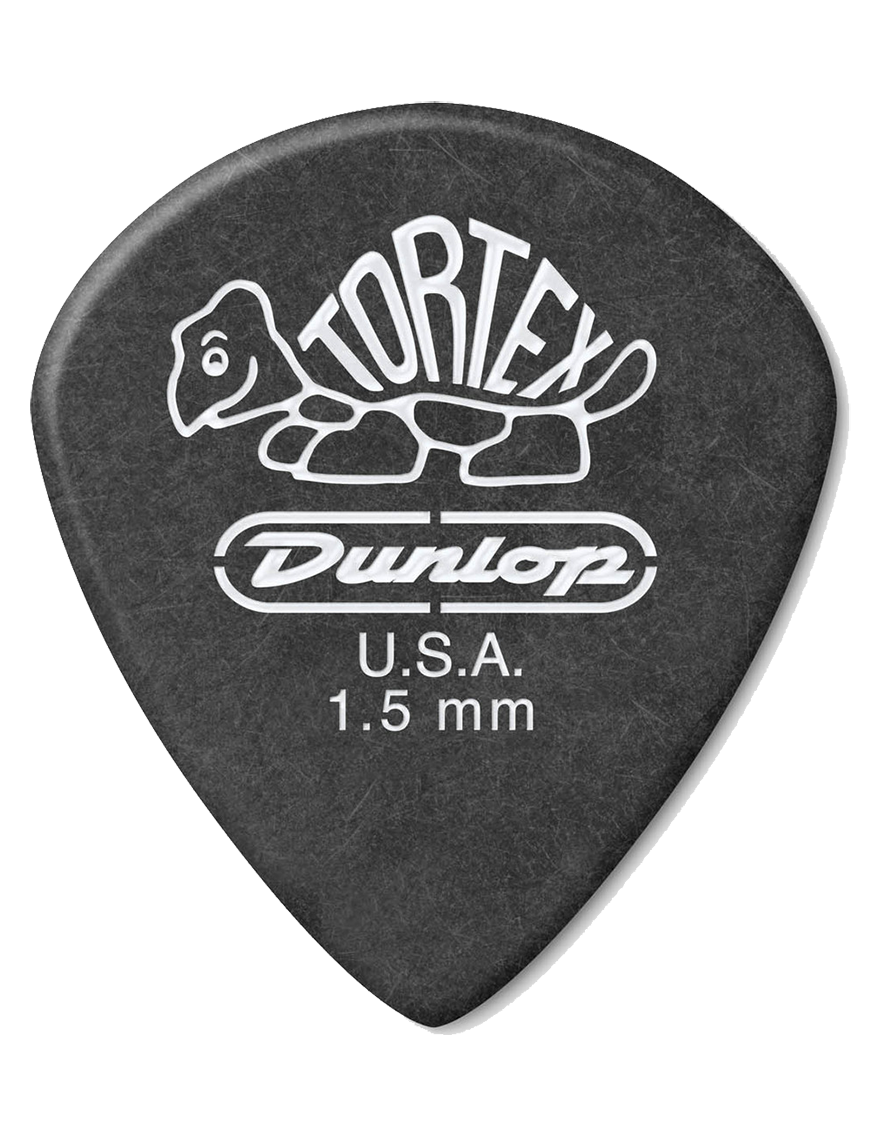 Dunlop® 482 Uñetas Tortex® Pitch Black Jazz III Calibre: 1.50 mm | Color: Negro Bolsa: 12 Unidades