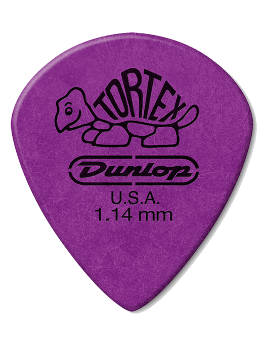 Dunlop® 498P Tortex® Uñetas Jazz III XL Calibre: 1.14 mm Color: Púrpura Bolsa: 12 Unidades