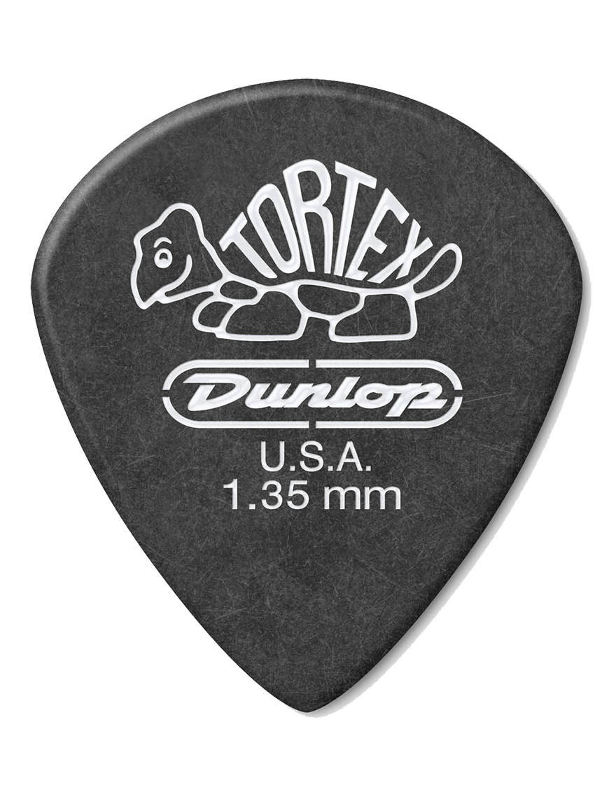 Dunlop® 498 Tortex® Uñetas Jazz III XL Calibre: 1.35 mm | Color: Negro Bolsa: 12 Unidades