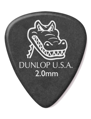 Dunlop® 417 Uñetas Gator Grip® Standard Calibre: 2.0 mm | Color: Negro Bolsa: 12 Unidades