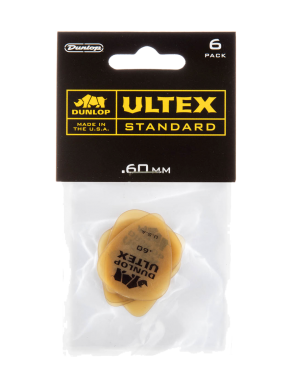 Dunlop® 421 Uñetas Ultex® Standard Calibre: 0.60 mm | Color: Amarillo Bolsa: 6 Unidades