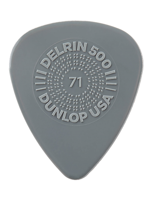 Dunlop® 450 Uñetas Delrin 500 Prime Grip® Calibre: .71 mm | Color: Gris Bolsa: 12 Unidades