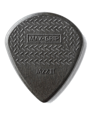 Dunlop® 471-3C Uñetas Max-Grip® JAZZ III Fibra Carbón Negro | 6 Unidades