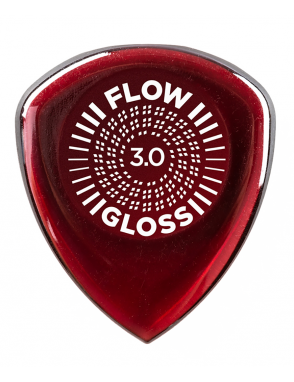 Dunlop® 550 Uñetas Flow® Gloss Calibre: 3.00 mm | Color: Rojo Bolsa: 3 Unidades