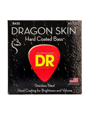 DR Dragon Skin™ DSB-45 Cuerdas Bajo Eléctrico 4 Cuerdas Recubiertas 45-105 Medium