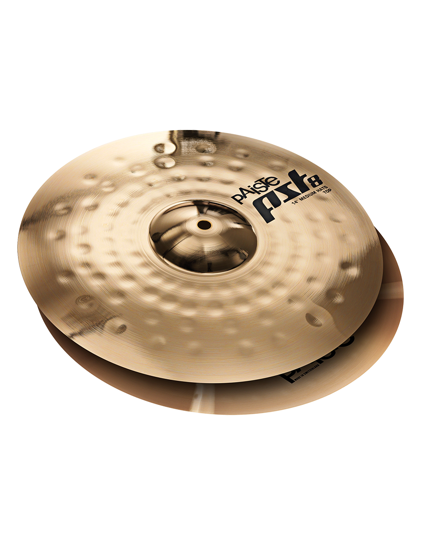 Paiste® PST8 Platillos Hi-Hat Medium 14" Reflector Set: Par