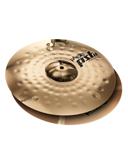 Paiste® PST8 Platillos Hi-Hat Medium 14" Reflector Set: Par